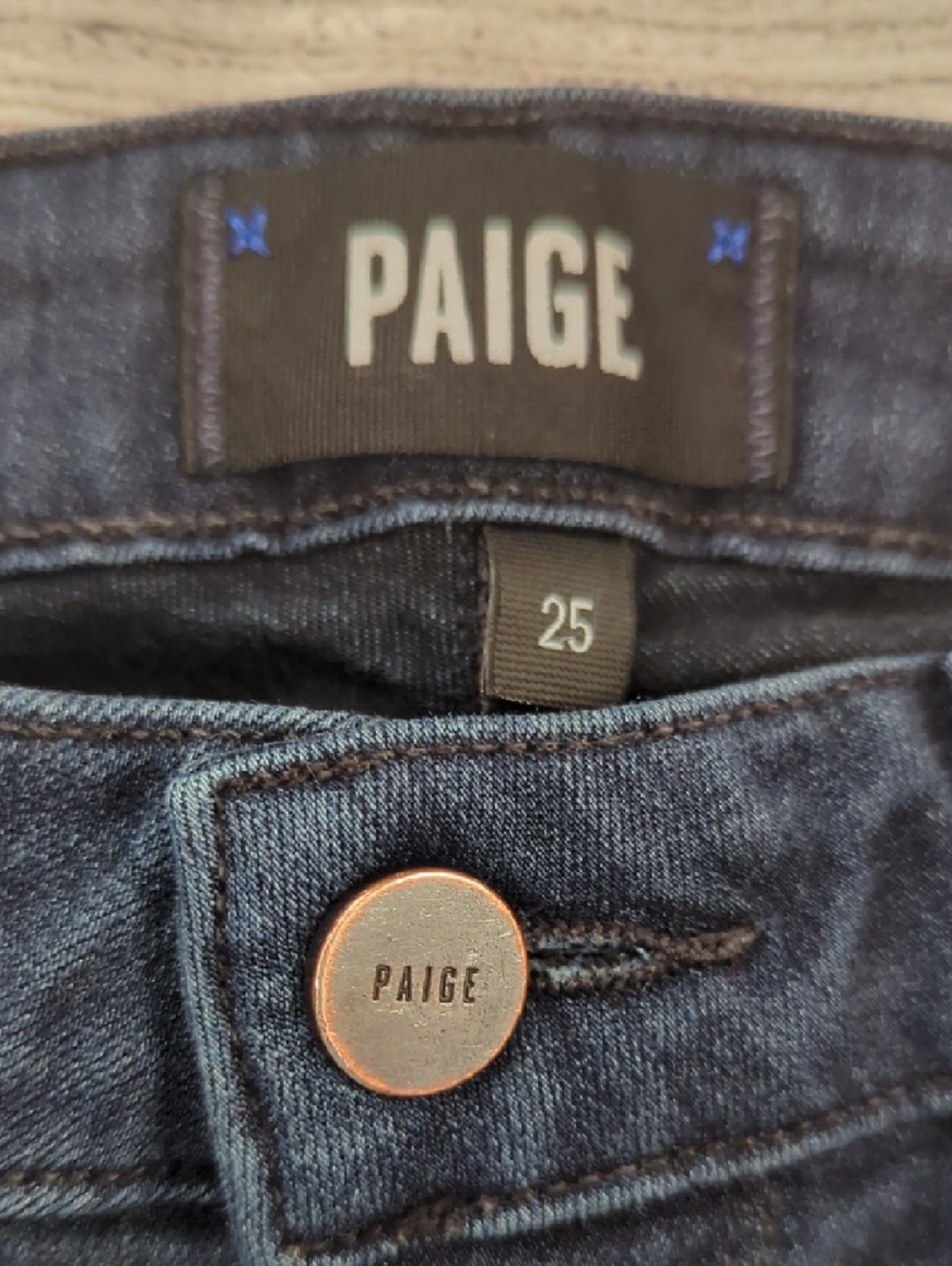 PAIGE Dark Indigo Flare Jeans - Picture 2 of 10